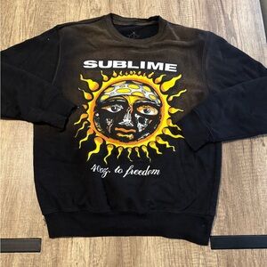 Black Graphic Sun Sweatshirt
